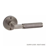 Satcher Dummy Door Knob with Knurled Lever Handle