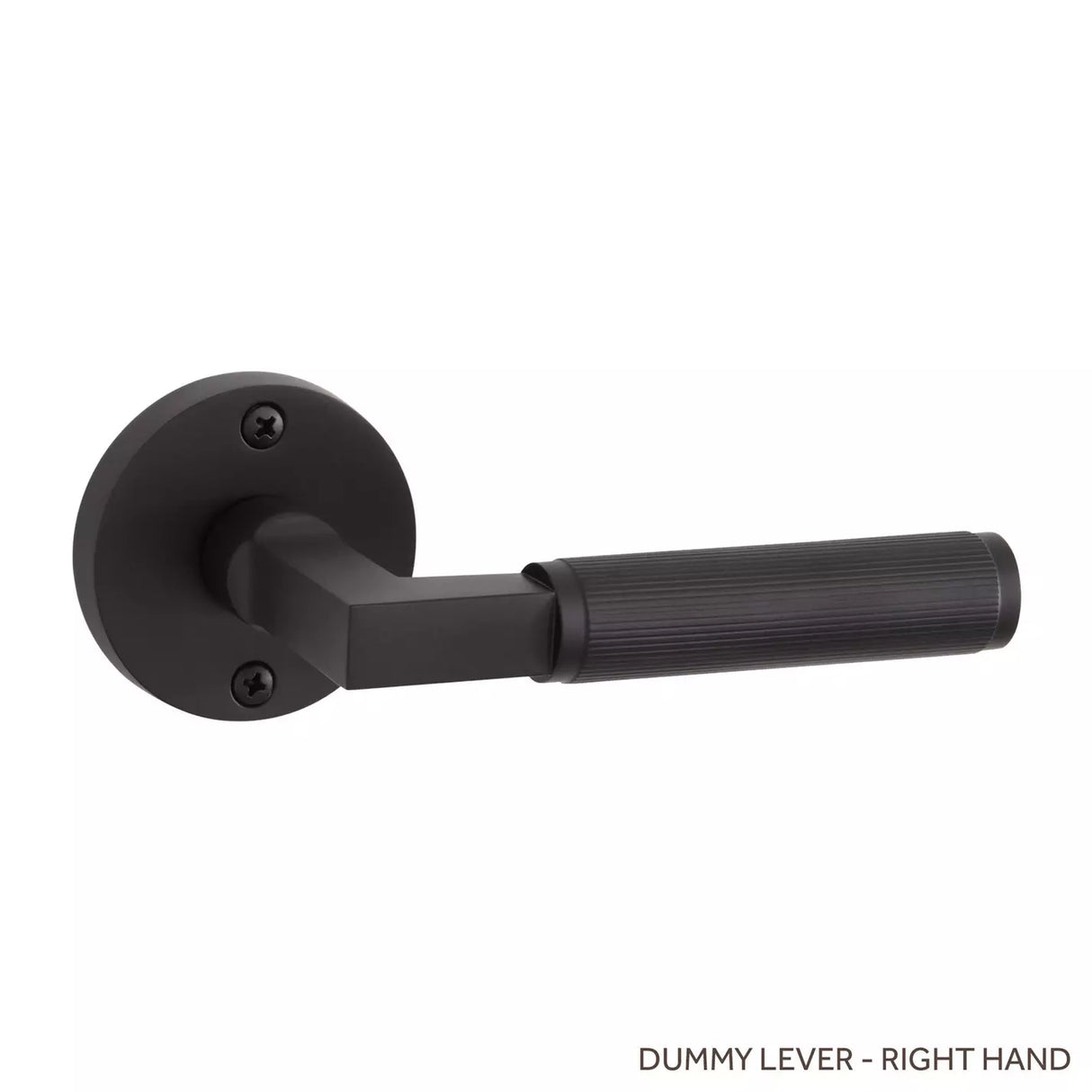 Satcher Dummy Door Knob with Knurled Lever Handle